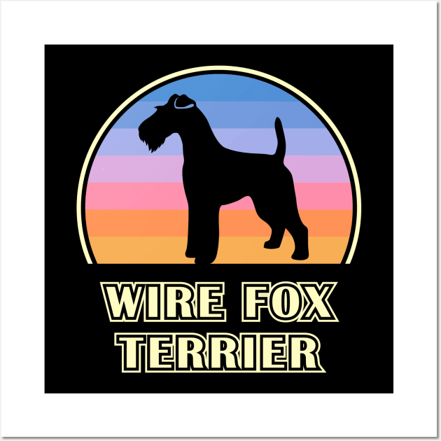 Wire Fox Terrier Vintage Sunset Dog Wall Art by millersye